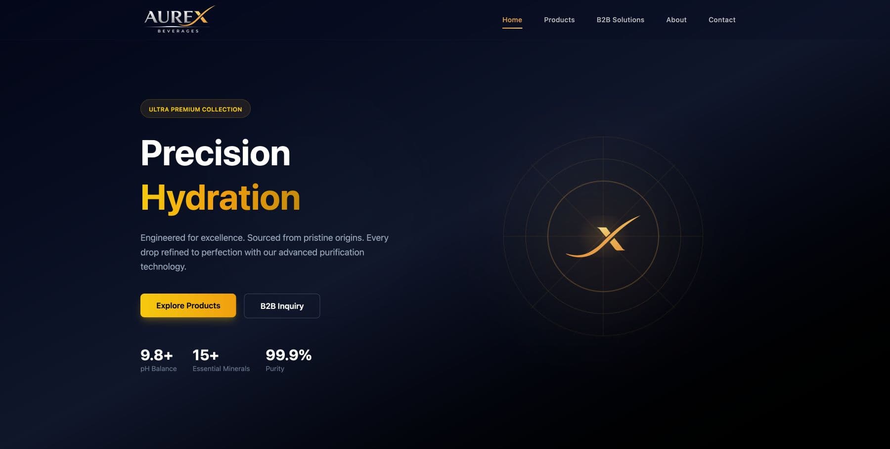 Beverage Company website preview