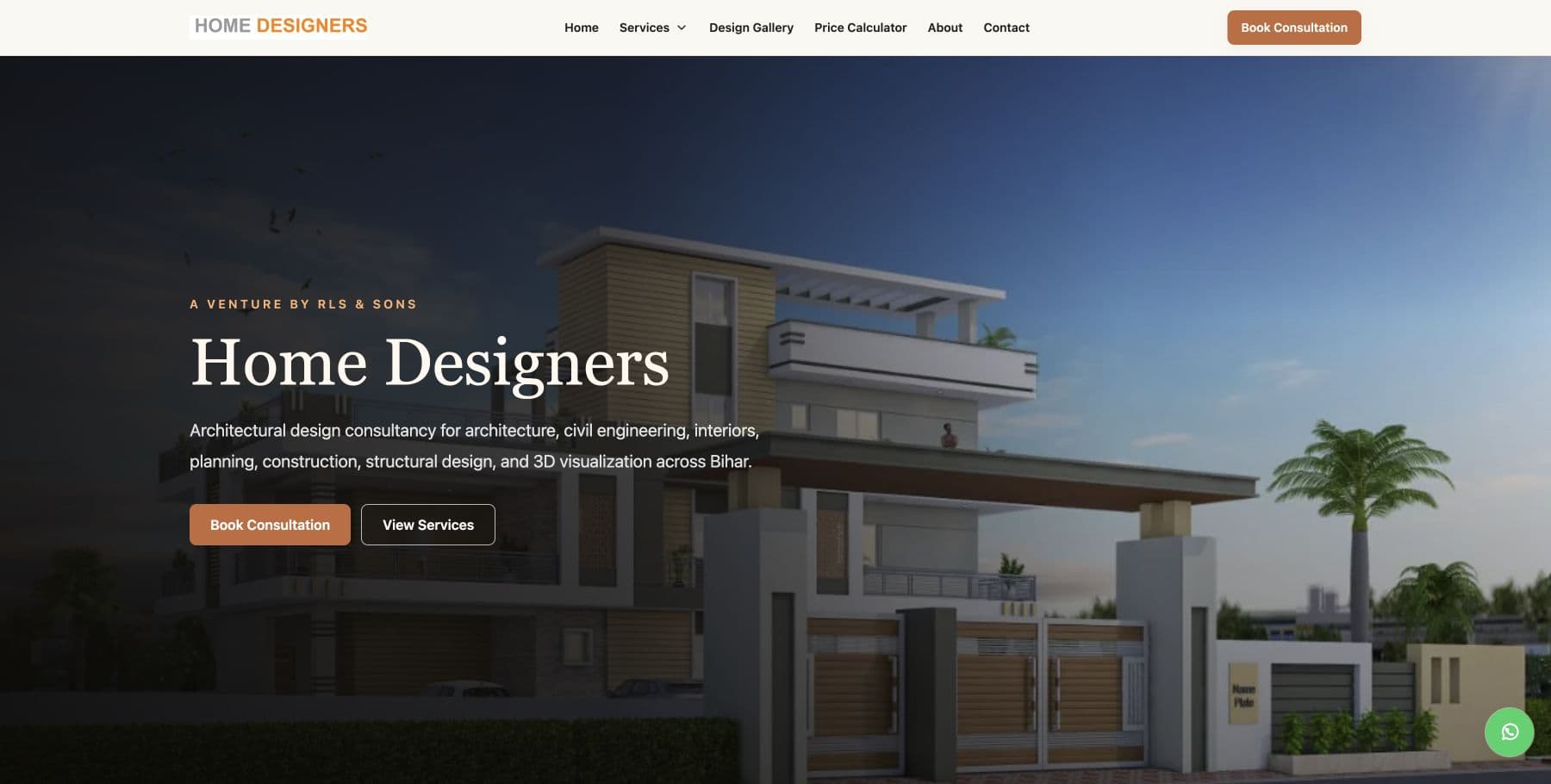 Home Designers website preview